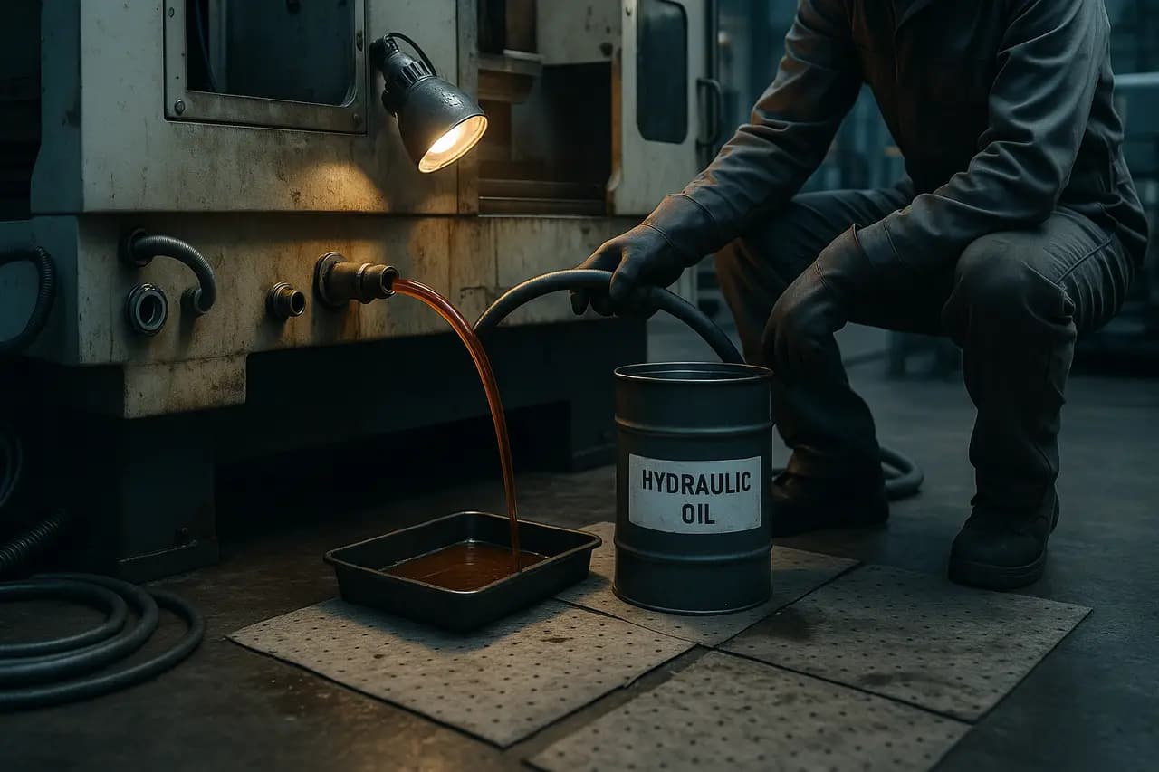 Draining Oils & Fluids Before a Machine Relocation