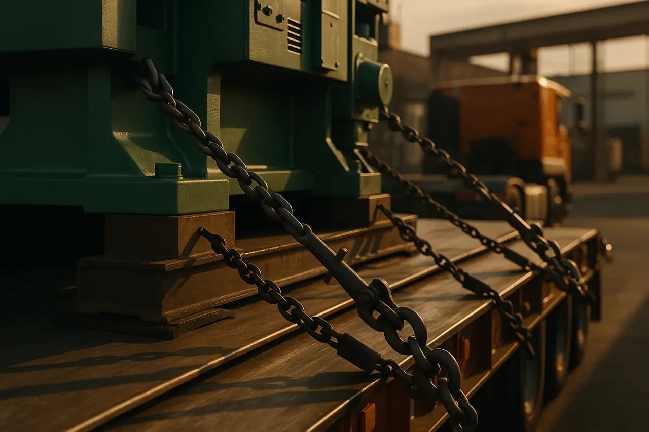 Securing Heavy Machinery on Trucks: Lashing & Load Restraint