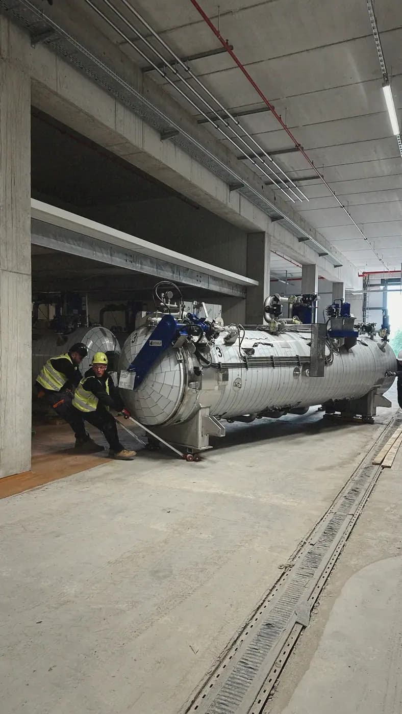 Lift-In & Installation of Five Sterilization Autoclaves — 8