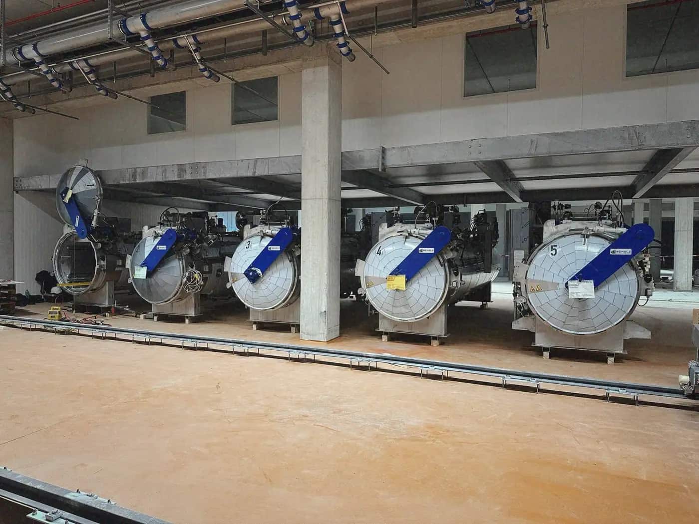 Lift-In & Installation of Five Sterilization Autoclaves